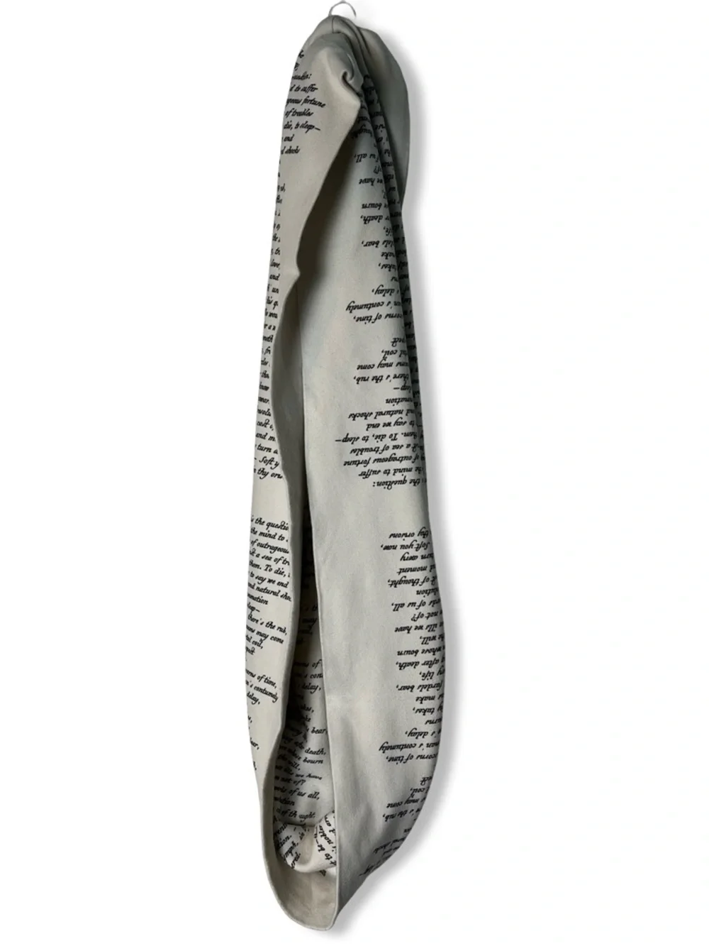 Storiarts Hamlet Shakespeare Literary Infinity Book Scarf Cream Black‎ Cotton
